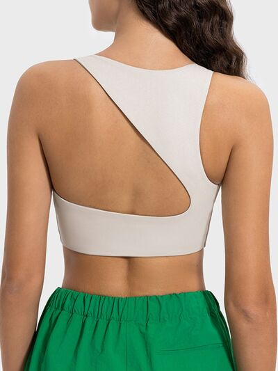 Millennia Cutout Round Neck Active Tank - FitFemme.Shop