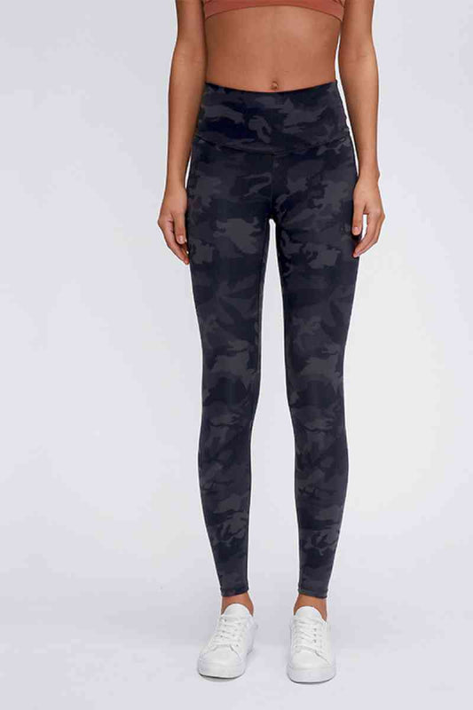 Millennia Wide Seamless Band Waist Sports Leggings - FitFemme.Shop