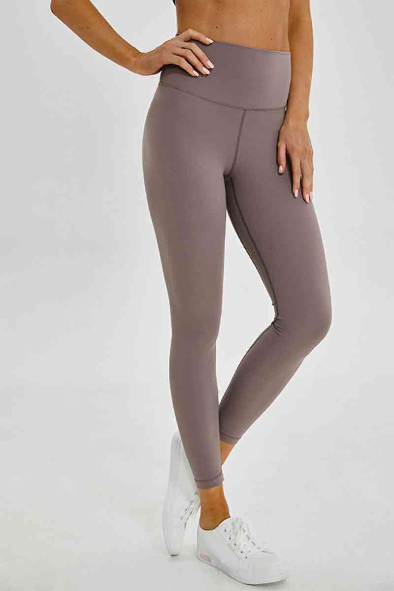 Millennia Wide Seamless Band Waist Sports Leggings - FitFemme.Shop
