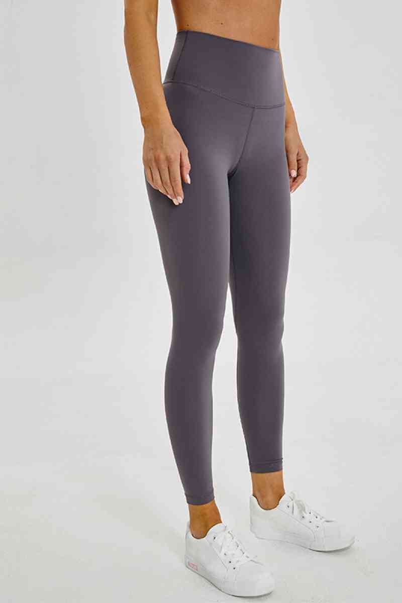 Millennia Wide Seamless Band Waist Sports Leggings - FitFemme.Shop