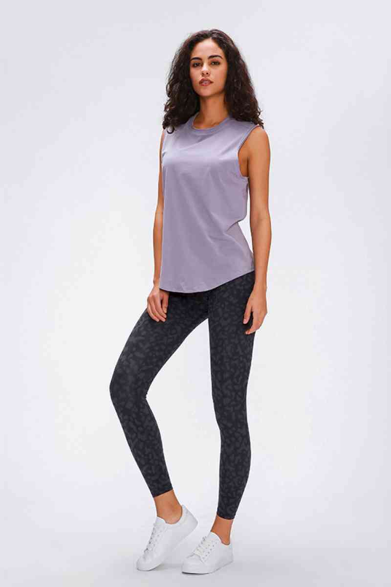 Millennia Wide Seamless Band Waist Sports Leggings - FitFemme.Shop