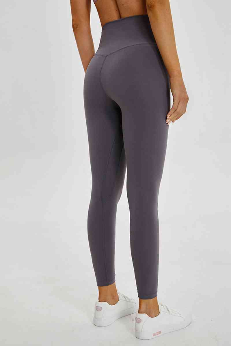 Millennia Wide Seamless Band Waist Sports Leggings - FitFemme.Shop