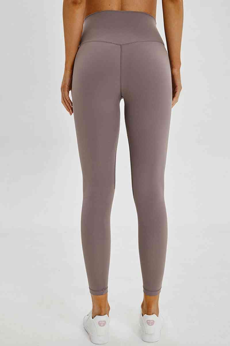 Millennia Wide Seamless Band Waist Sports Leggings - FitFemme.Shop