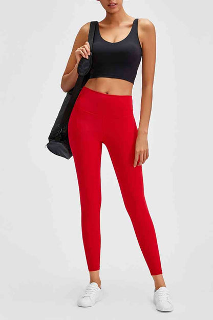 Millennia Wide Seamless Band Waist Sports Leggings - FitFemme.Shop