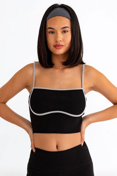 Le Lis Ribbed Crop Cami and High Waist Brushed Leggings Set - FitFemme.Shop