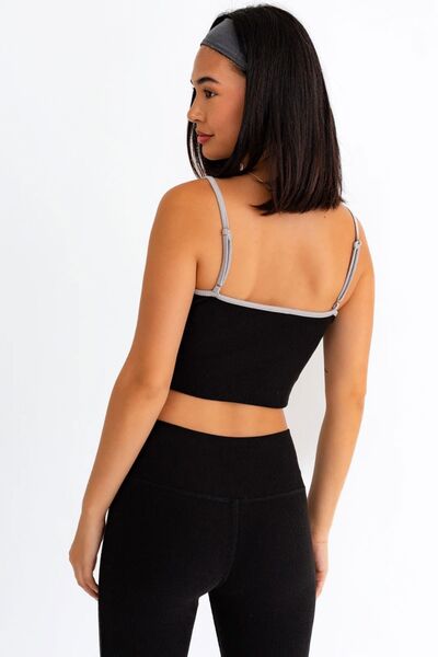 Le Lis Ribbed Crop Cami and High Waist Brushed Leggings Set - FitFemme.Shop