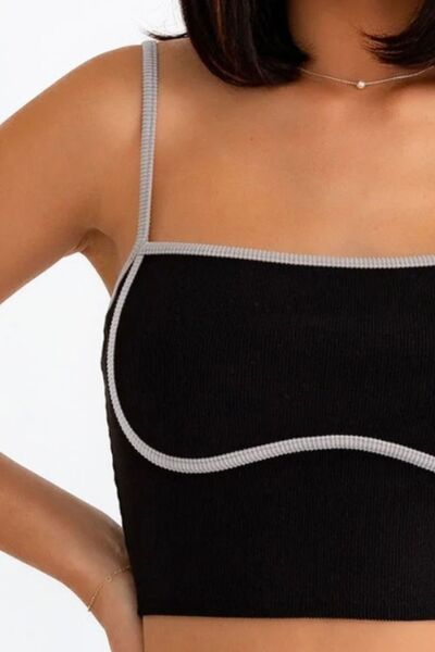 Le Lis Ribbed Crop Cami and High Waist Brushed Leggings Set - FitFemme.Shop
