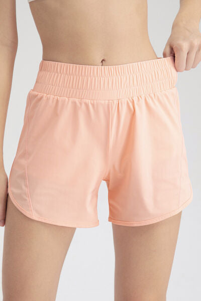 Elastic Waist Active Shorts - FitFemme.Shop