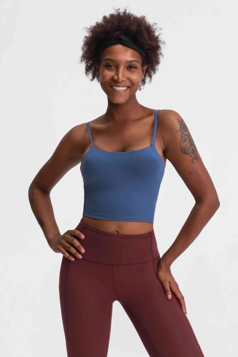 Millennia Feel Like Skin Scoop Neck Sports Cami - FitFemme.Shop