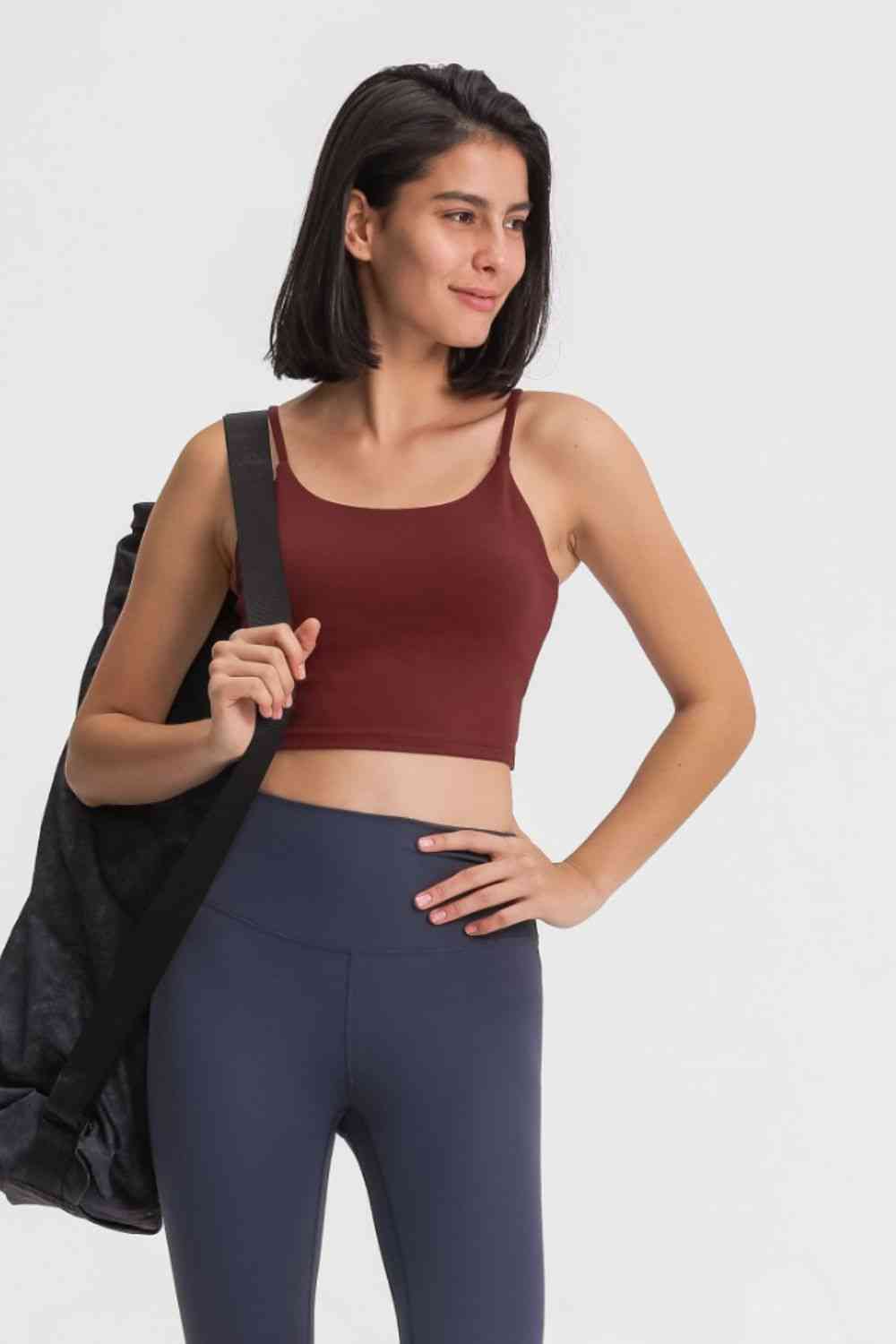 Millennia Feel Like Skin Scoop Neck Sports Cami - FitFemme.Shop
