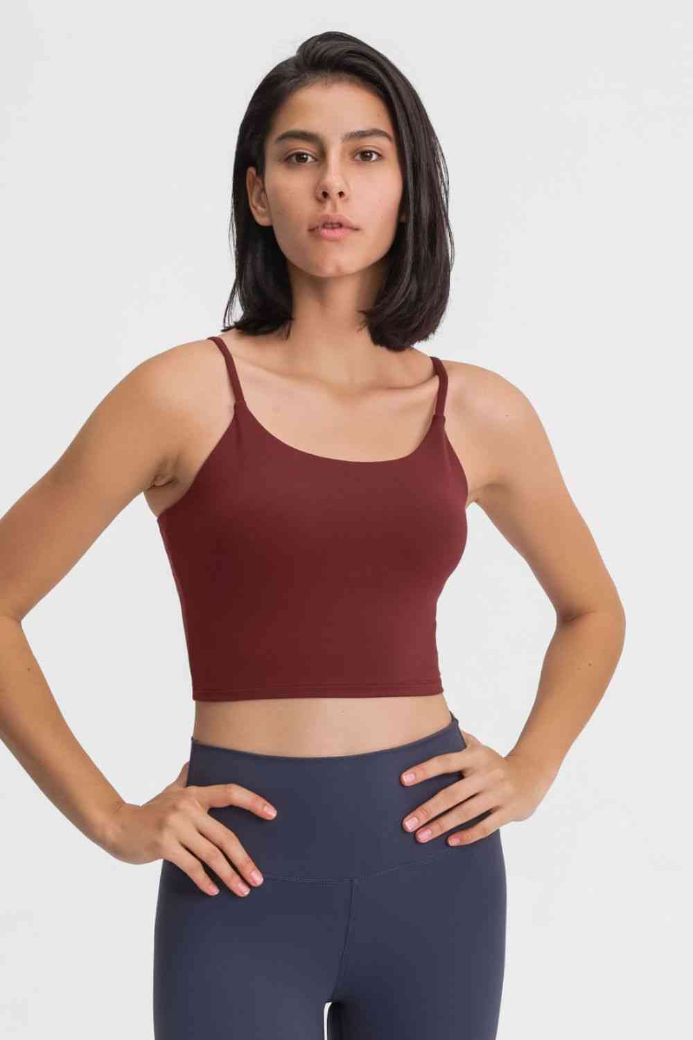 Millennia Feel Like Skin Scoop Neck Sports Cami - FitFemme.Shop