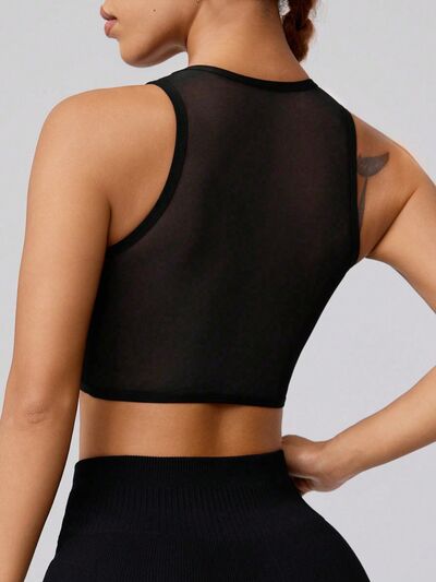 Round Neck Active Tank - FitFemme.Shop