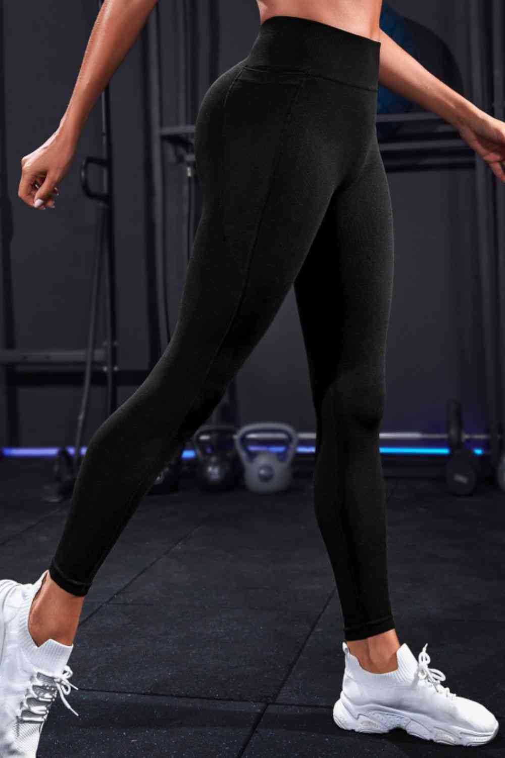 Wide Waistband Sports Leggings - FitFemme.Shop