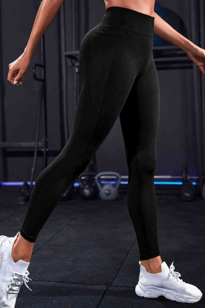 Wide Waistband Sports Leggings - FitFemme.Shop