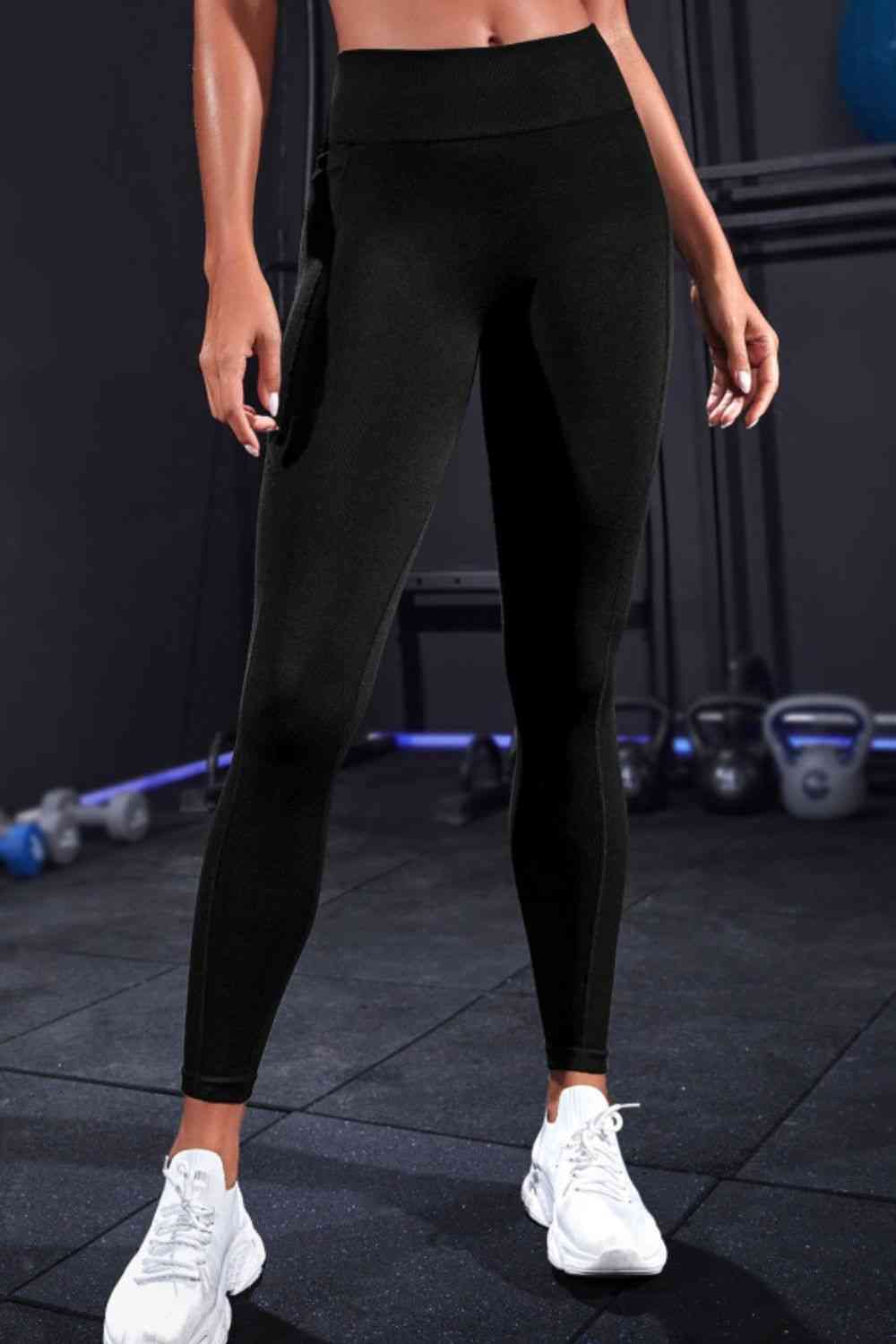 Wide Waistband Sports Leggings - FitFemme.Shop