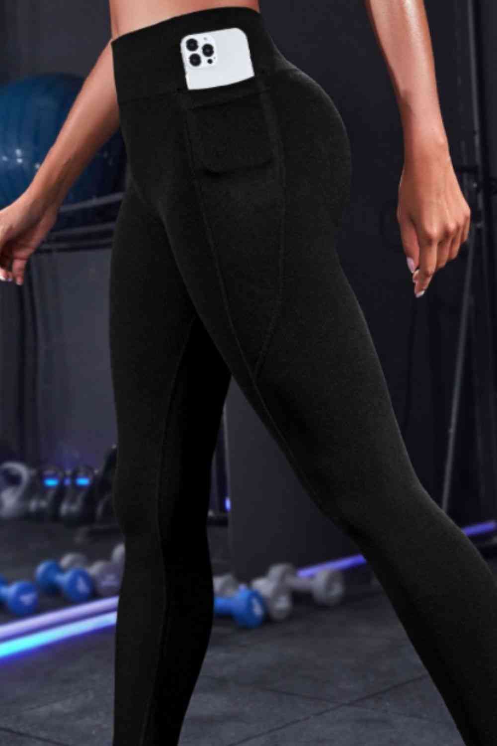 Wide Waistband Sports Leggings - FitFemme.Shop