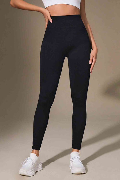 Wide Waistband Sports Leggings - FitFemme.Shop