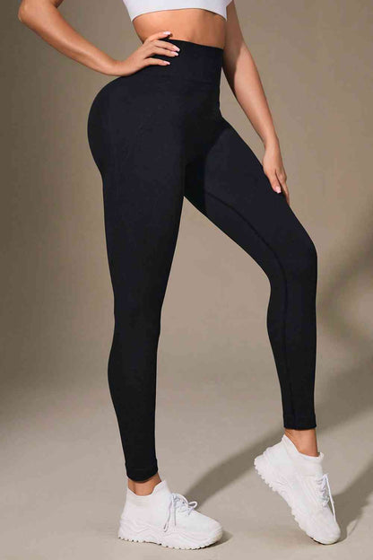 Wide Waistband Sports Leggings - FitFemme.Shop