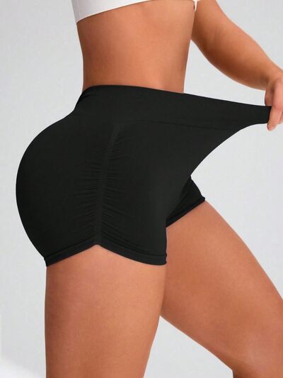 Elastic Waist Active Shorts - FitFemme.Shop