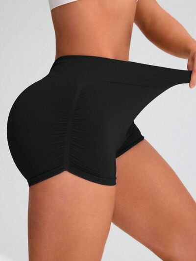 Elastic Waist Active Shorts - FitFemme.Shop