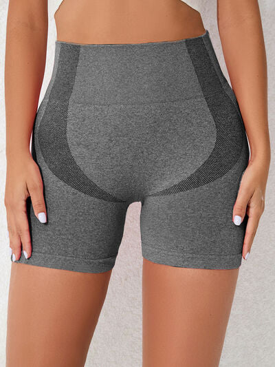 High Waist Active Shorts - FitFemme.Shop