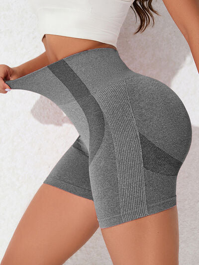 High Waist Active Shorts - FitFemme.Shop