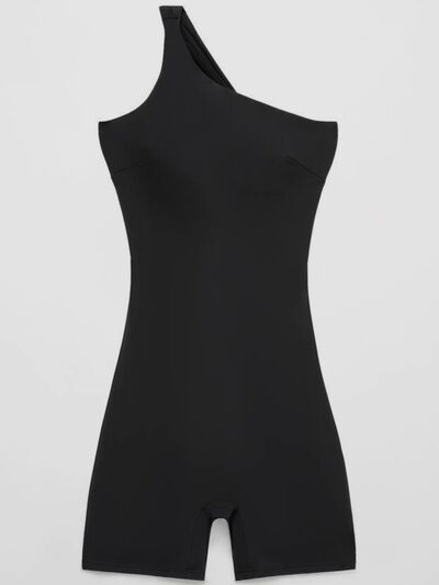 Single Shoulder Active Romper - FitFemme.Shop