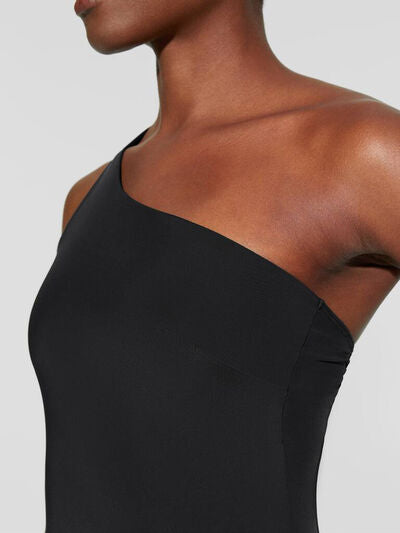 Single Shoulder Active Romper - FitFemme.Shop
