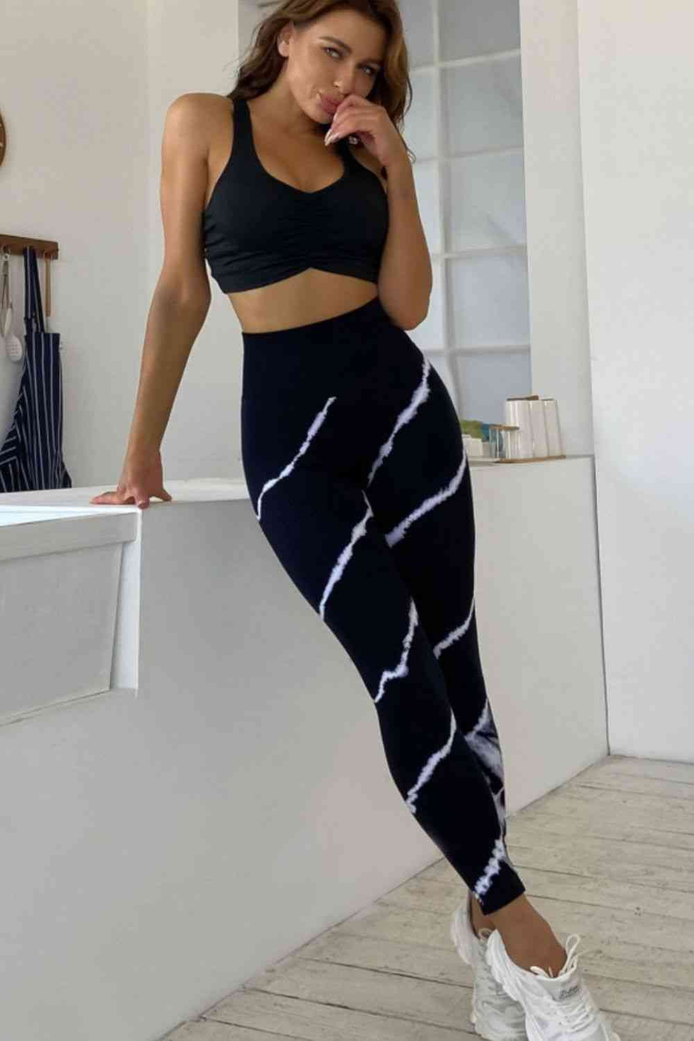 Slim Fit High Waist Long Active Pants - FitFemme.Shop