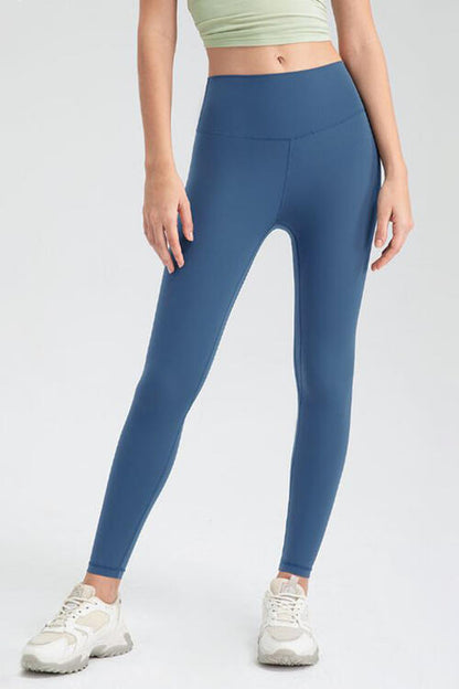 Wide Waistband Slim Fit Active Leggings - FitFemme.Shop