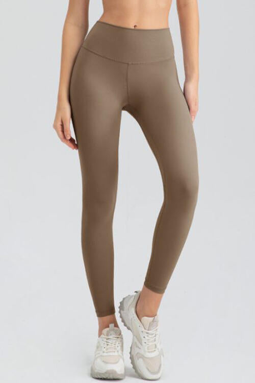 Wide Waistband Slim Fit Active Leggings - FitFemme.Shop