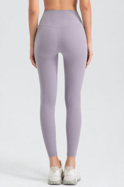 Wide Waistband Slim Fit Active Leggings - FitFemme.Shop