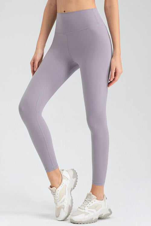 Wide Waistband Slim Fit Active Leggings - FitFemme.Shop