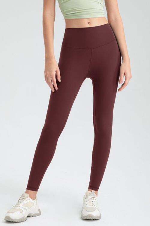 Wide Waistband Slim Fit Active Leggings - FitFemme.Shop
