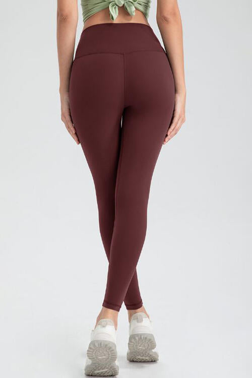 Wide Waistband Slim Fit Active Leggings - FitFemme.Shop