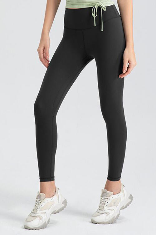 Wide Waistband Slim Fit Active Leggings - FitFemme.Shop