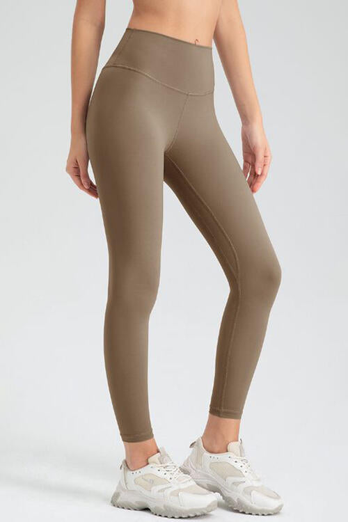Wide Waistband Slim Fit Active Leggings - FitFemme.Shop
