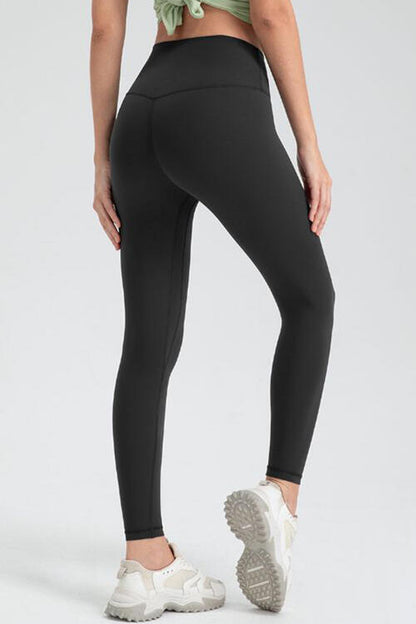 Wide Waistband Slim Fit Active Leggings - FitFemme.Shop