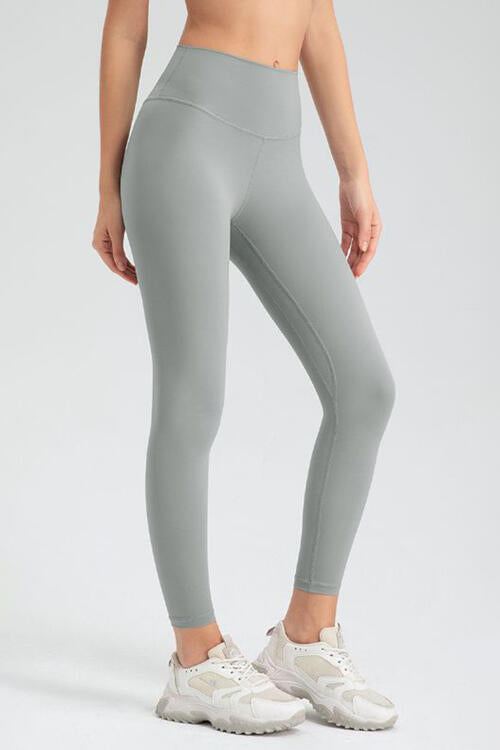 Wide Waistband Slim Fit Active Leggings - FitFemme.Shop