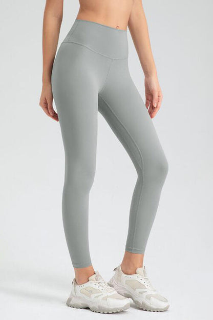 Wide Waistband Slim Fit Active Leggings - FitFemme.Shop