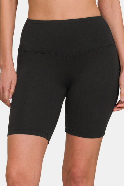 Zenana High Waist Active Shorts - FitFemme.Shop