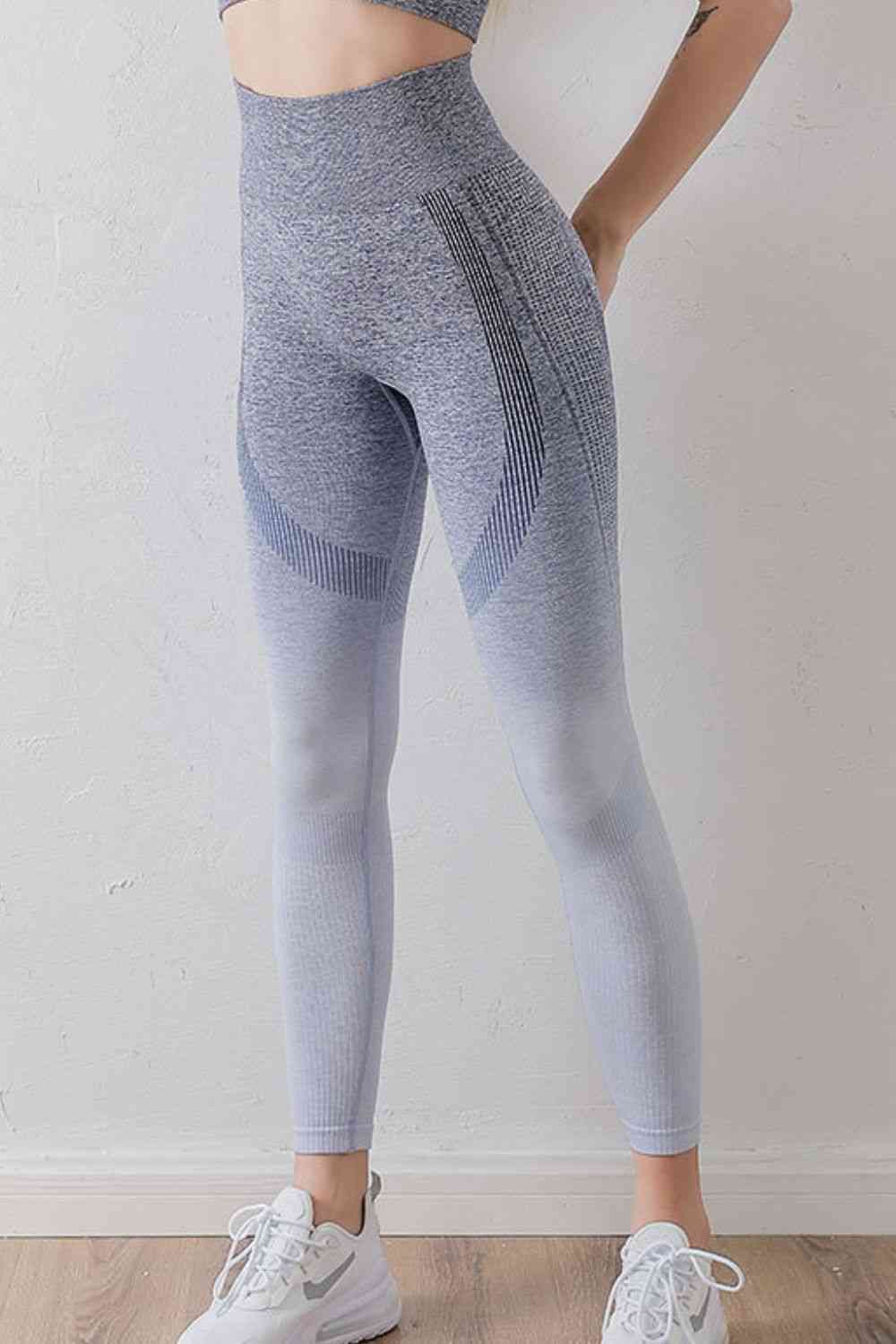 Gradient High Waist Sports Leggings - FitFemme.Shop