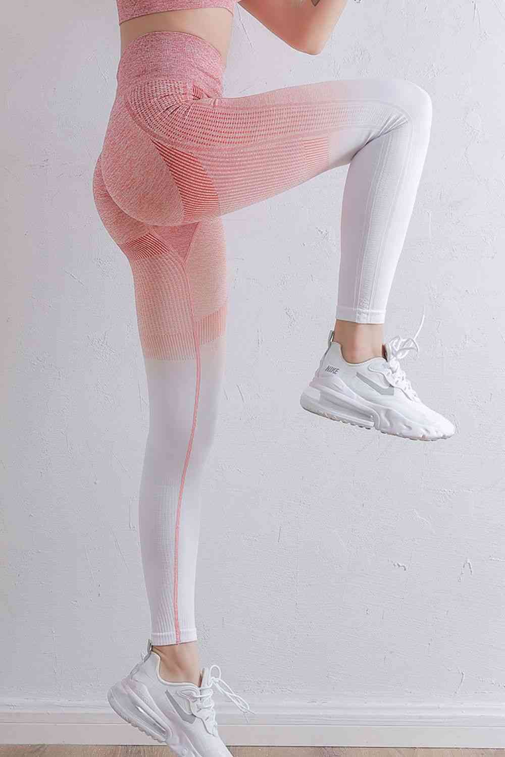 Gradient High Waist Sports Leggings - FitFemme.Shop