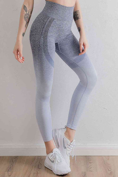 Gradient High Waist Sports Leggings - FitFemme.Shop