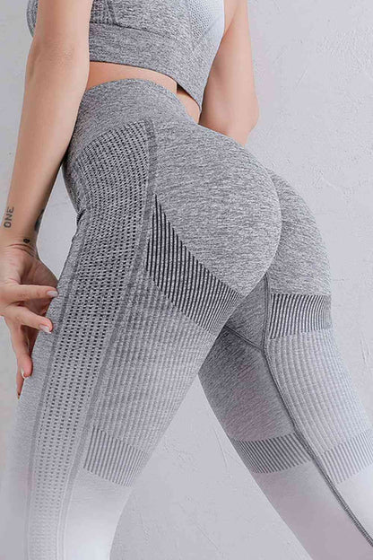 Gradient High Waist Sports Leggings - FitFemme.Shop