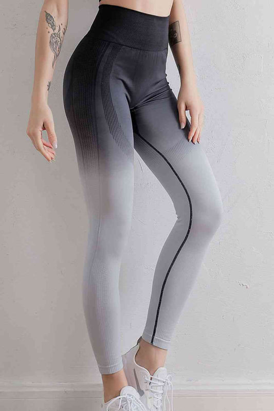 Gradient High Waist Sports Leggings - FitFemme.Shop