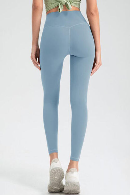 Wide Waistband High Waist Sport Leggings - FitFemme.Shop