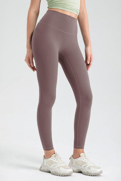 Wide Waistband High Waist Sport Leggings - FitFemme.Shop