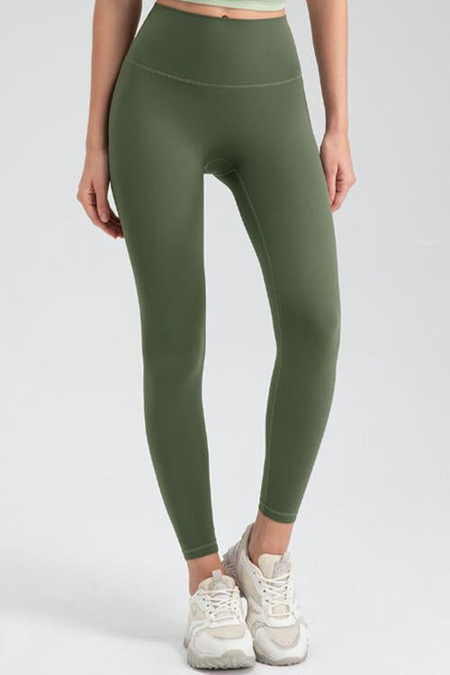 Wide Waistband High Waist Sport Leggings - FitFemme.Shop