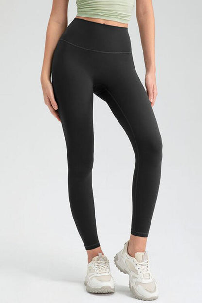 Wide Waistband High Waist Sport Leggings - FitFemme.Shop